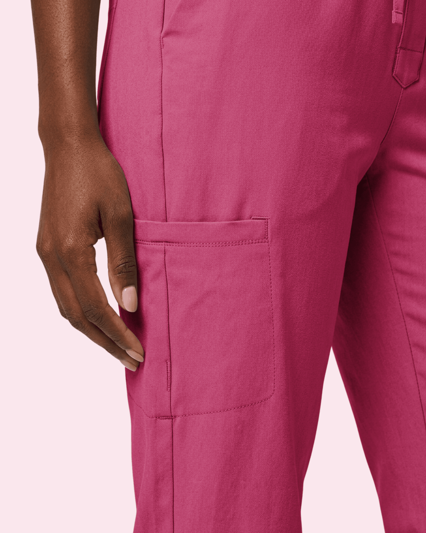 Women's Camp Collar Jumpsuit Wild Berry - Scrubloop