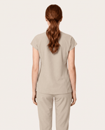 Women's Curved V-neck Top Birch - Scrubloop