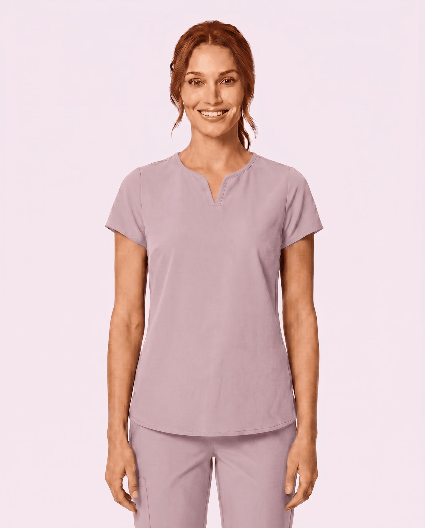 Women's Curved V-neck Top Blossom - Scrubloop