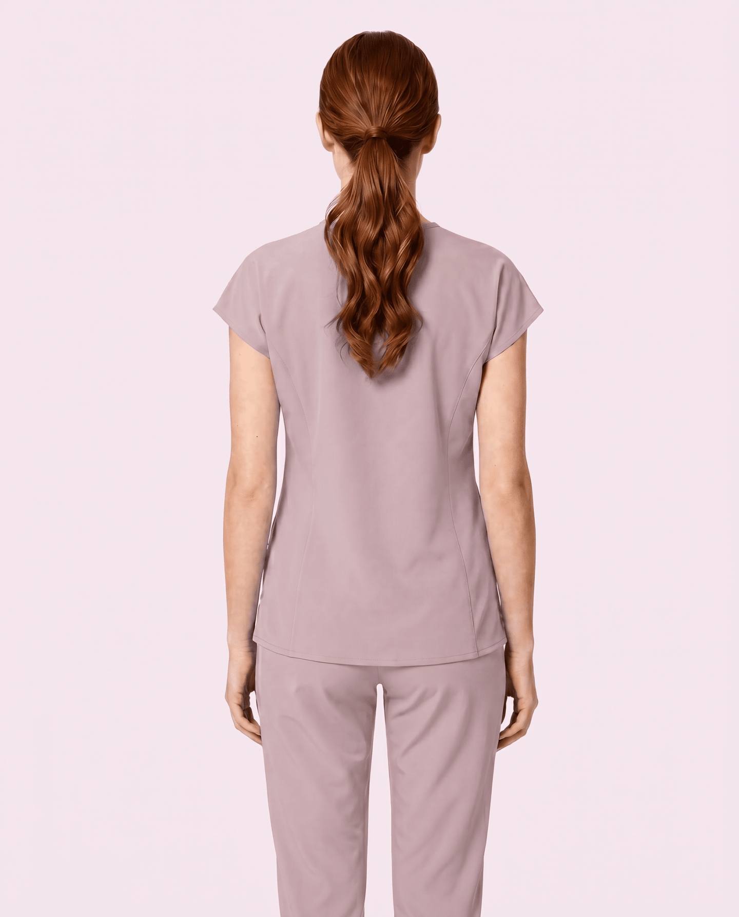 Women's Curved V-neck Top Blossom - Scrubloop