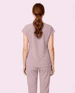 Women's Curved V-neck Top Blossom - Scrubloop