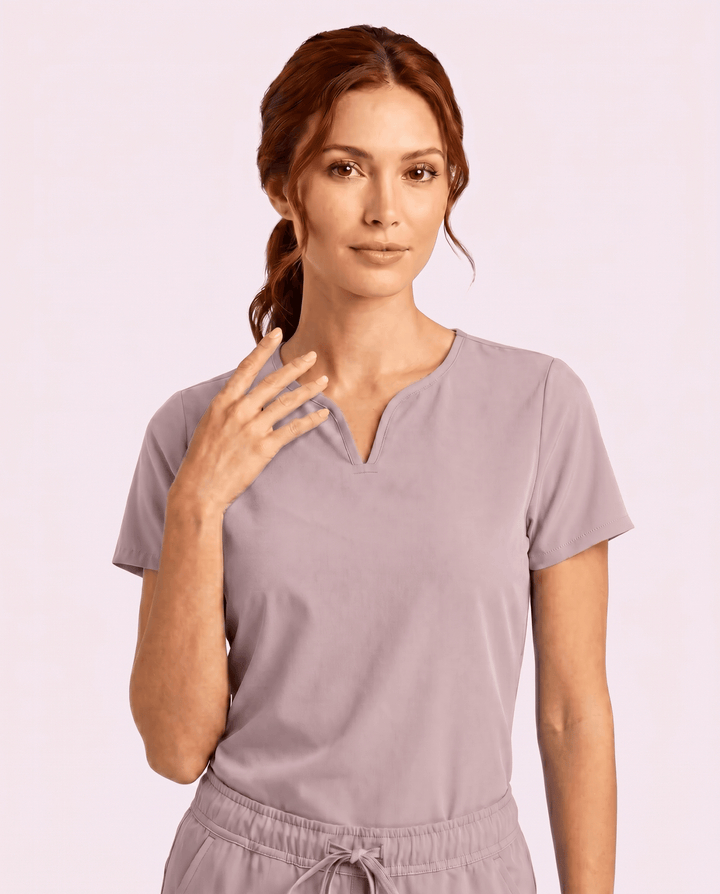 Women's Curved V-neck Top Blossom