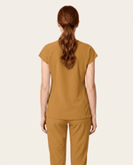 Women's Curved V-neck Top Cider - Scrubloop