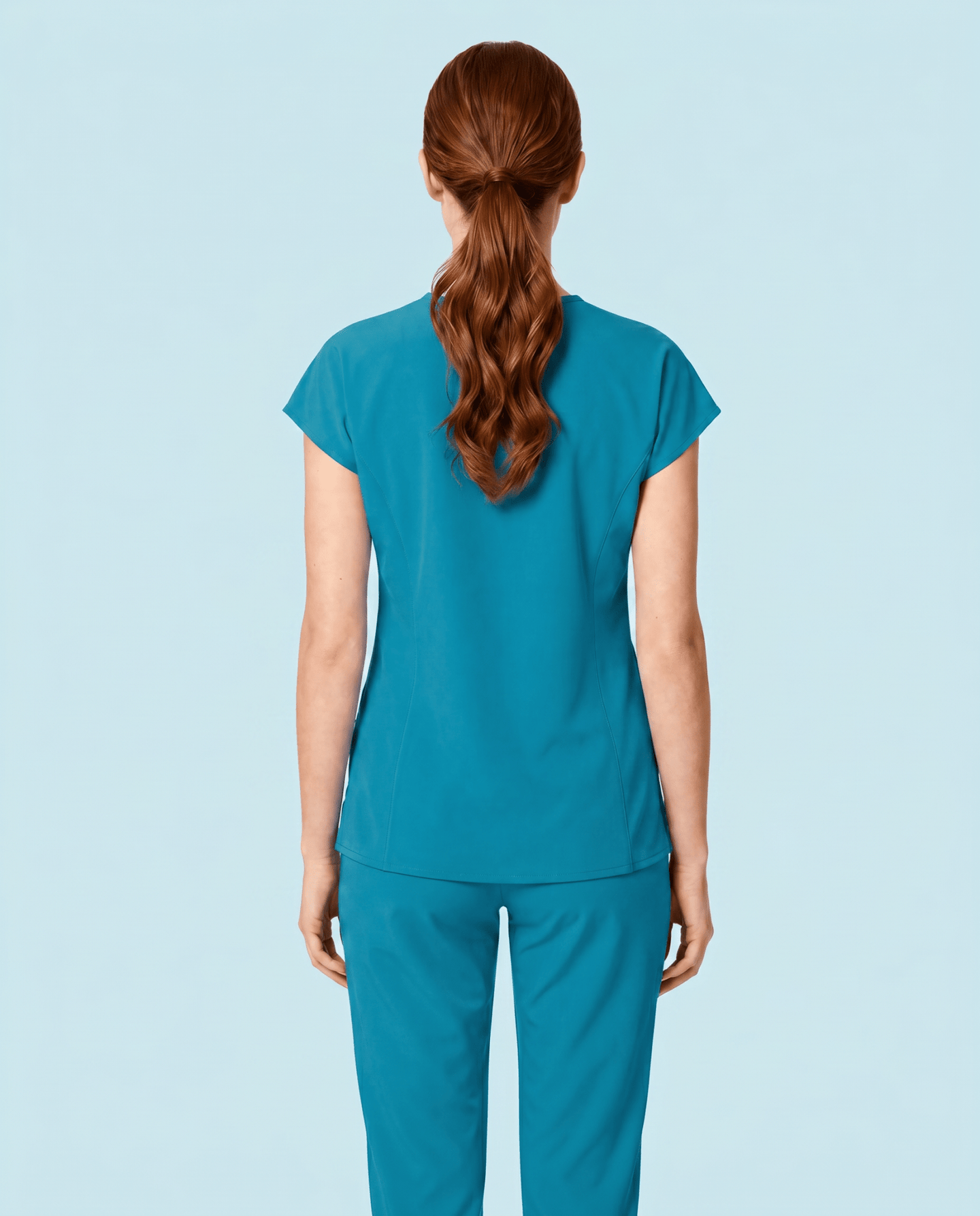 Women's Curved V-neck Top Marina - Scrubloop