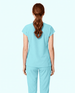 Women's Curved V-neck Top Surt - Scrubloop