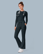 Women's High-Rise Flare Scrub Legging Dark Harbor - Scrubloop