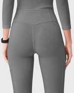 Women's High-Rise Flare Scrub Legging Heather Gray - Scrubloop