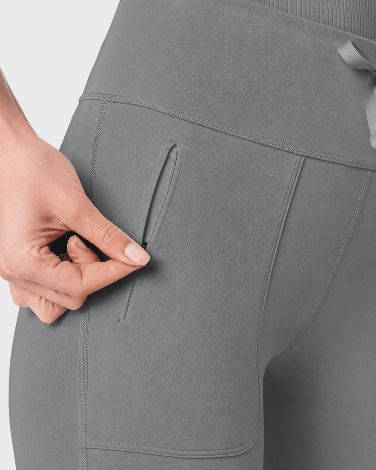 Women's High-Rise Flare Scrub Legging Heather Gray - Scrubloop