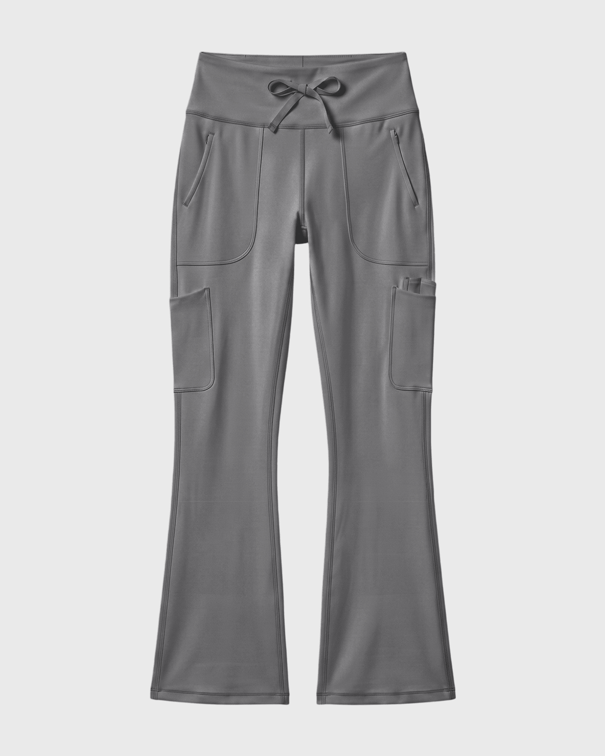 Women's High-Rise Flare Scrub Legging Heather Gray - Scrubloop