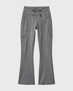 Women's High-Rise Flare Scrub Legging Heather Gray - Scrubloop