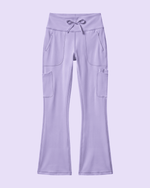 Women's High-Rise Flare Scrub Legging Lavender - Scrubloop