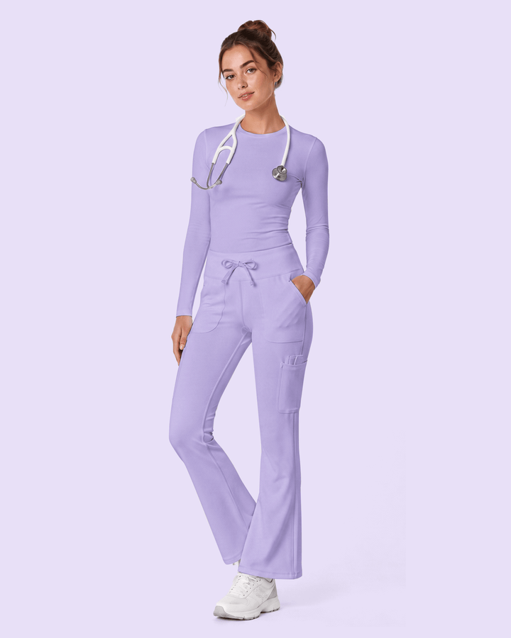 High-Rise Flare Scrub Legging Lavender
