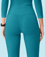 Women's High-Rise Flare Scrub Legging Marina - Scrubloop
