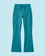 Women's High-Rise Flare Scrub Legging Marina - Scrubloop