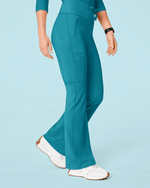 Women's High-Rise Flare Scrub Legging Marina - Scrubloop