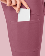 Women's High-Rise Flare Scrub Legging Mauve - Scrubloop