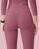 Women's High-Rise Flare Scrub Legging Mauve - Scrubloop