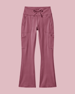 Women's High-Rise Flare Scrub Legging Mauve - Scrubloop