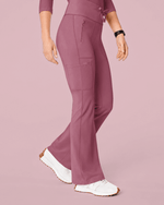 Women's High-Rise Flare Scrub Legging Mauve - Scrubloop