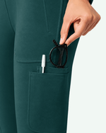 Women's High-Rise Flare Scrub Legging Midnight Green - Scrubloop