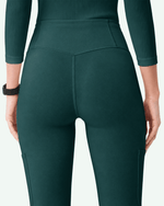 Women's High-Rise Flare Scrub Legging Midnight Green - Scrubloop