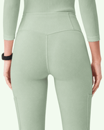 Women's High-Rise Flare Scrub Legging Mint - Scrubloop