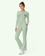 Women's High-Rise Flare Scrub Legging Mint - Scrubloop