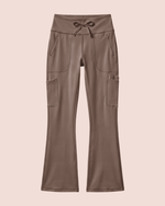 Women's High-Rise Flare Scrub Legging Mocha - Scrubloop