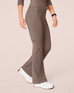 Women's High-Rise Flare Scrub Legging Mocha - Scrubloop