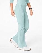 Women's High-Rise Flare Scrub Legging Sky Blue - Scrubloop