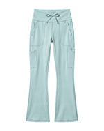 Women's High-Rise Flare Scrub Legging Sky Blue - Scrubloop