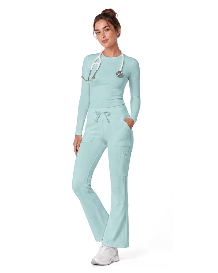 High-Rise Flare Scrub Legging Sky Blue