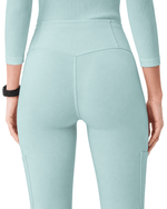 Women's High-Rise Flare Scrub Legging Sky Blue - Scrubloop
