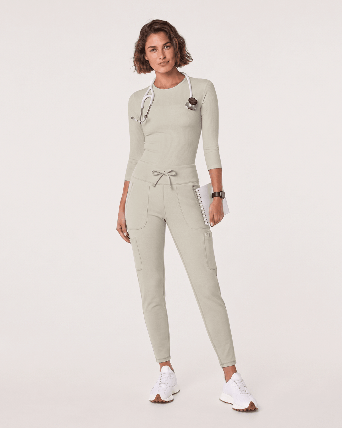 Women's High-Rise Scrub Legging Birch - Scrubloop
