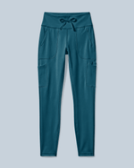 Women's High-Rise Scrub Legging Caribbean Blue - Scrubloop