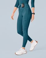 Women's High-Rise Scrub Legging Caribbean Blue - Scrubloop