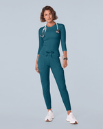 Women's High-Rise Scrub Legging Caribbean Blue - Scrubloop