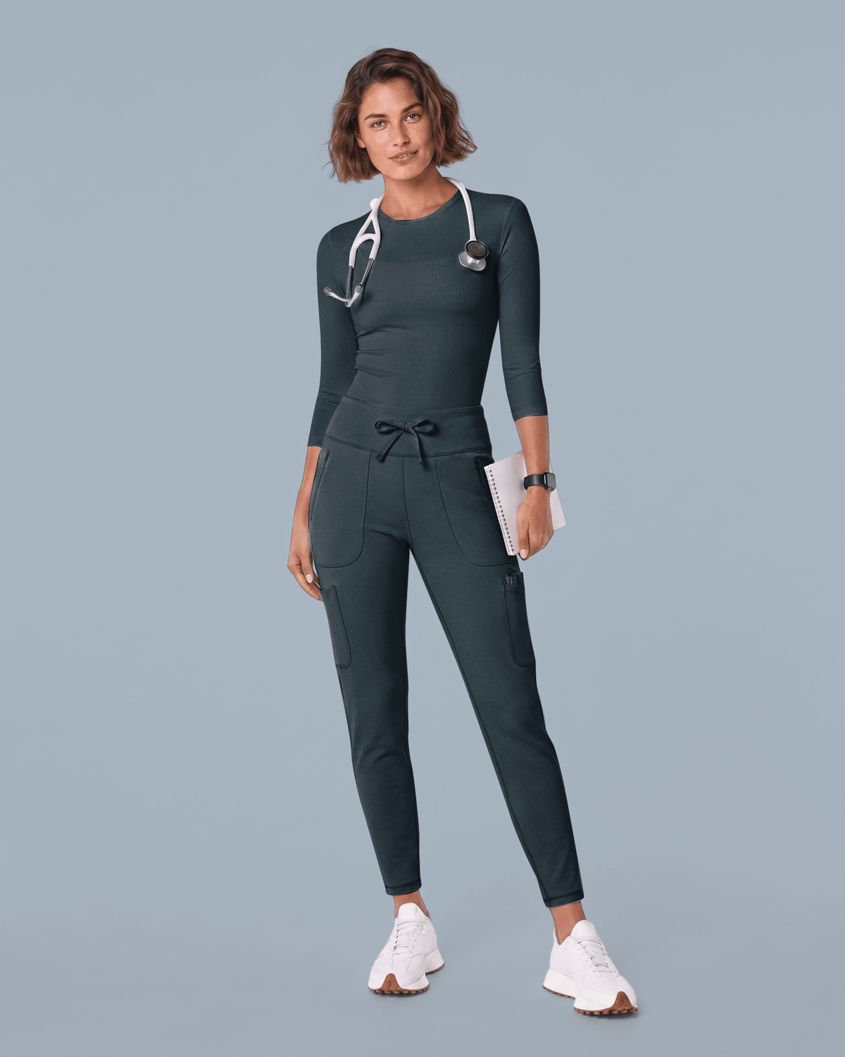 Women's High-Rise Scrub Legging Dark Harbor - Scrubloop