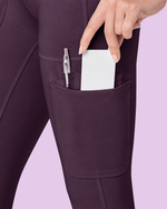 Women's High-Rise Scrub Legging Deep Eggplant - Scrubloop