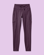 Women's High-Rise Scrub Legging Deep Eggplant - Scrubloop