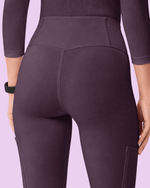 Women's High-Rise Scrub Legging Deep Eggplant - Scrubloop