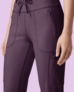 Women's High-Rise Scrub Legging Deep Eggplant - Scrubloop