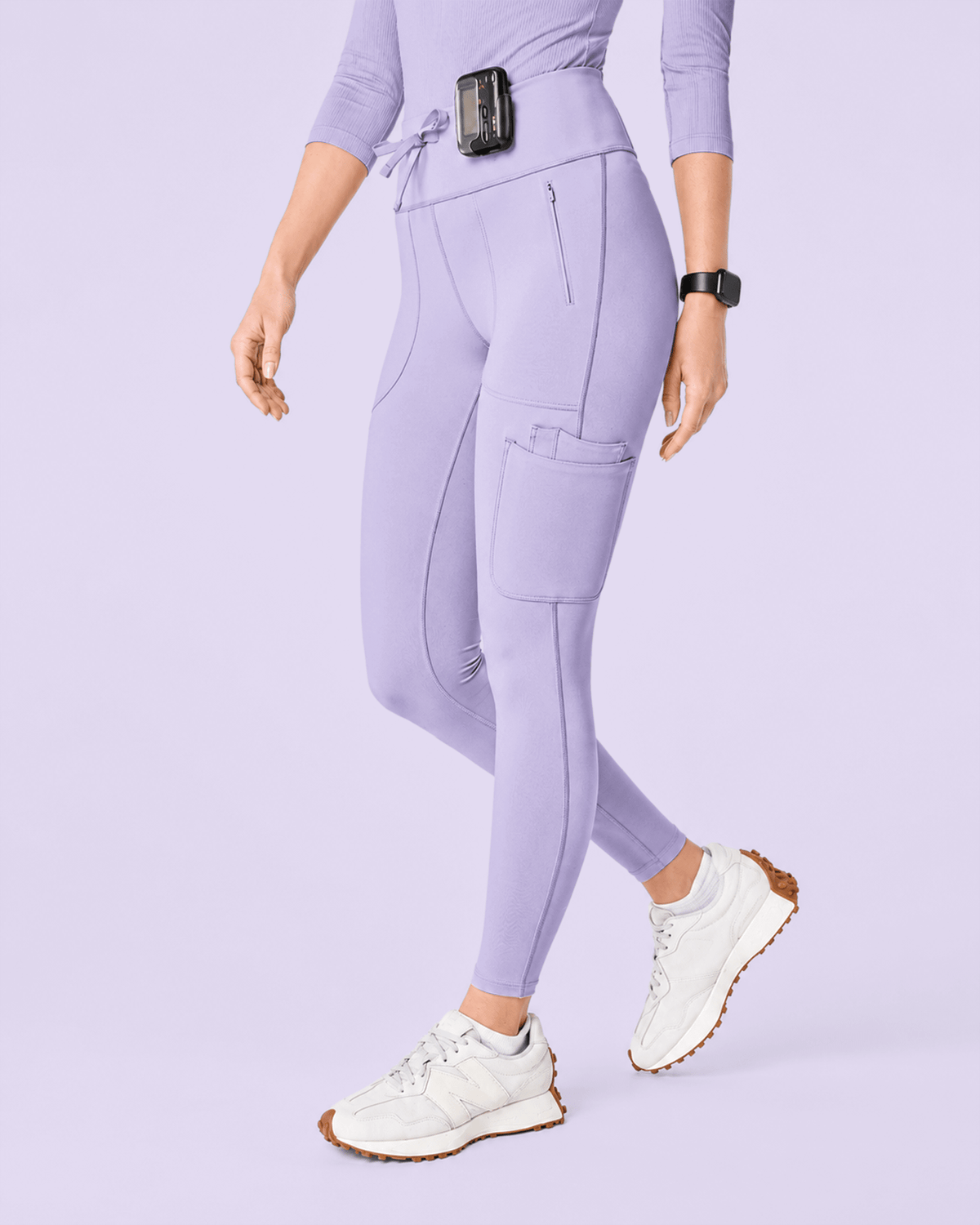 Women's High-Rise Scrub Legging Lavender - Scrubloop