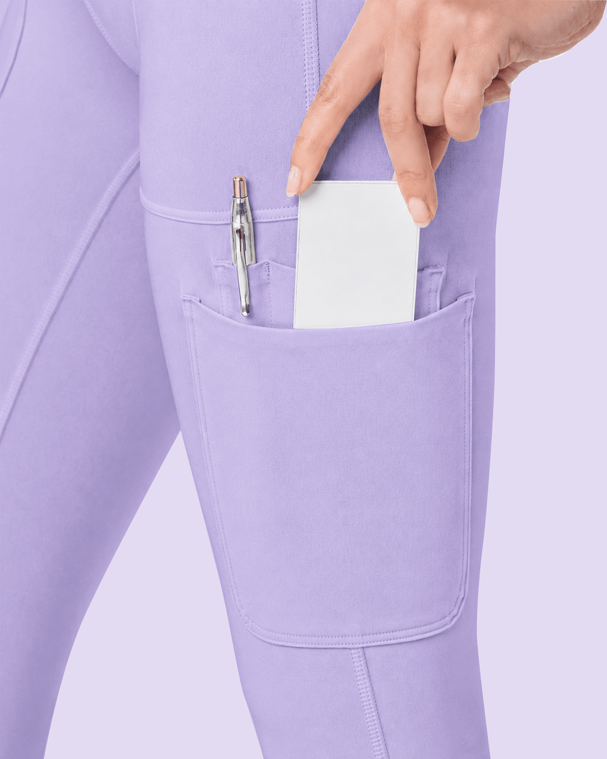 Women's High-Rise Scrub Legging Lavender - Scrubloop