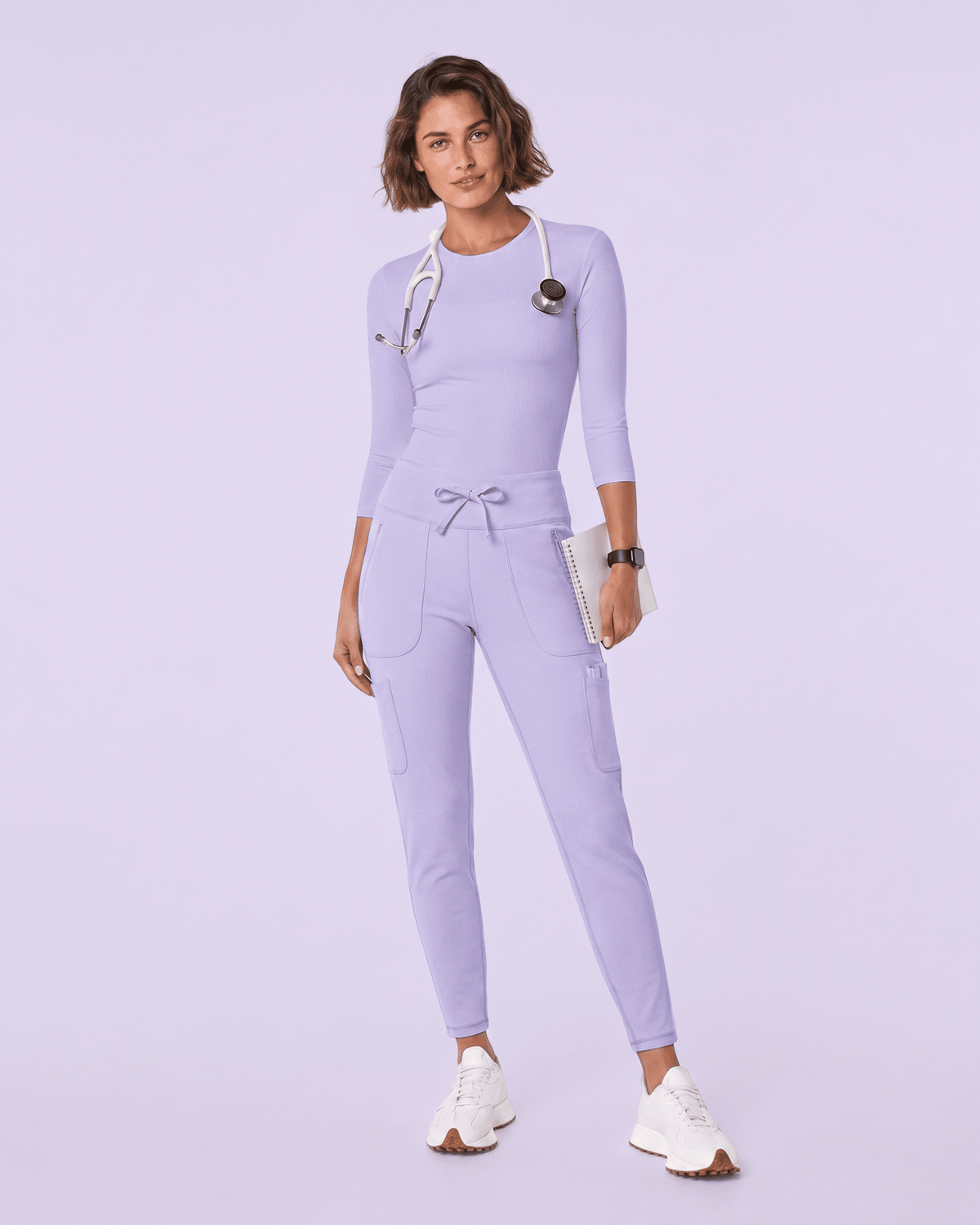Women's High-Rise Scrub Legging Lavender - Scrubloop