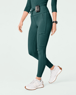 Women's High-Rise Scrub Legging Midnight Green - Scrubloop