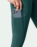 Women's High-Rise Scrub Legging Midnight Green - Scrubloop