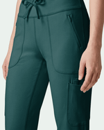 Women's High-Rise Scrub Legging Midnight Green - Scrubloop