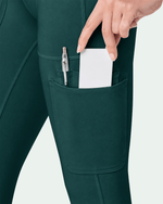 Women's High-Rise Scrub Legging Midnight Green - Scrubloop