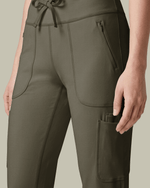 Women's High-Rise Scrub Legging Olive - Scrubloop